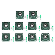 DURAFORCE 10PCS UCF205-16 Pillow Block Flange Bearing 1" Bore 4 Bolt Solid Base