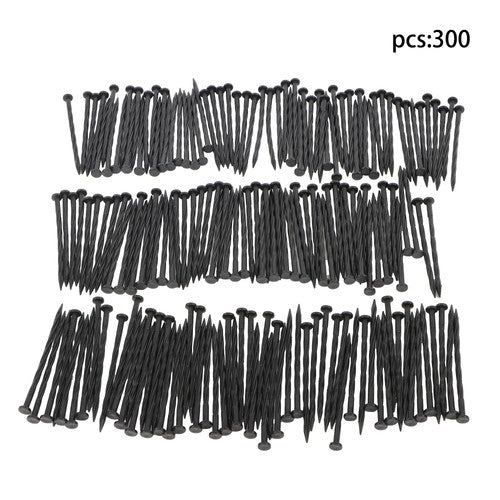 DURAFORCE 300PCS 8 Inch Plastic Landscape Anchoring Spikes, Garden Spiral Landscape Spikes