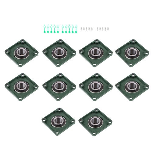 DURAFORCE UCF208-24 1-1/2" Bore 10PCS Pillow Block Flange Bearing 4 Bolt Self-Alignment