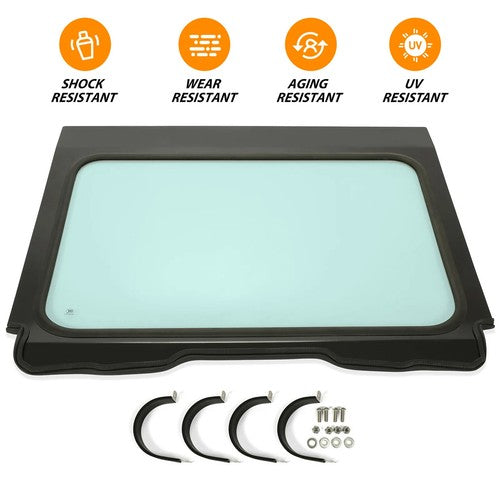DURAFORCE Full Glass Windshield Aluminum Frame For 20-24 Polaris RZR Pro XP 2 and 4 seat
