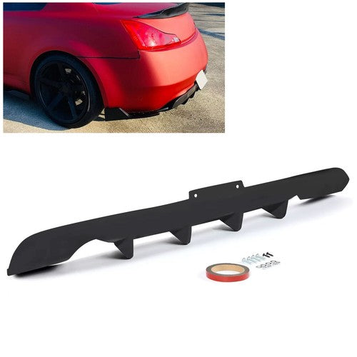 DURAFORCE Rear Lower Bumper JDM Style Diffuser Lip for Infiniti G35 03 07 2DR Coupe Black