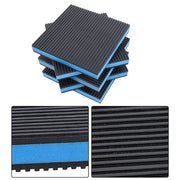 DURAFORCE 8 Pack 6"x6"x7/8" Anti Vibration Pads with Ribbed Rubber & EVA Core