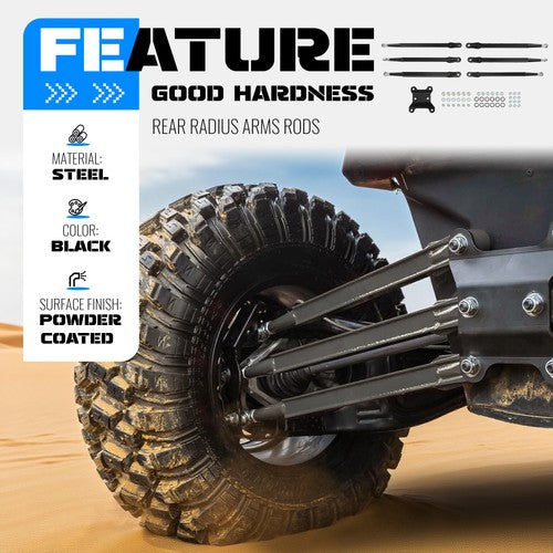 Steel Boxed Rear Radius Arms for Can Am Maverick X3 2017 Plus 64 Inch Body