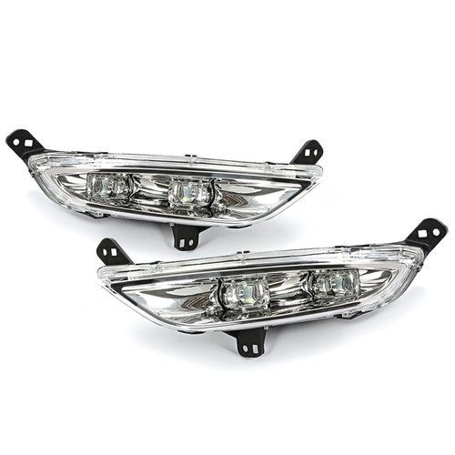 DURAFORCE LED Pair Fog Lights Left & Right Chrome For 2015 2016 15 16 Chrysler 200