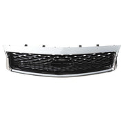DURAFORCE For 2018-2023 Infiniti Q50 Chrome Bezel Front Bumper Black Grille W/sensor holes