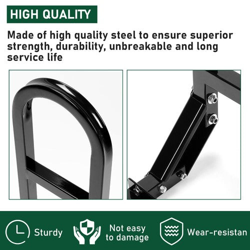 DURAFORCE For EZGO Medalist/TXT 1995-UP Golf Cart Black Rear Flip Seat Kit W/ Grab Bar