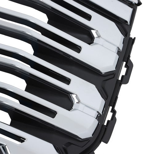 DURAFORCE Front Upper Grille Plastic Chrome WIth Camera Hole For GMC Sierra 1500 2022-2024