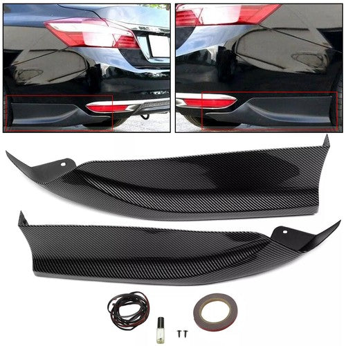 DURAFORCE Rear Bumper Lip Splitter Spoiler For 2016-2017 Accord Sedan 4dr Carbon Style