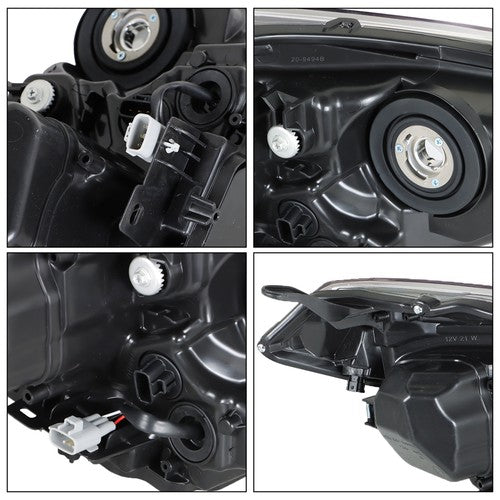 DURAFORCE Halogen Front Headlight Lamps Chrome For Toyota Corolla 2014-16 Left+Right Side