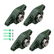 DURAFORCE 4-pack PCS UCFL205-16 Pillow Block Flange Bearing 1" Bore 2 Bolt Solid Base