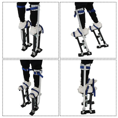 DURAFORCE 18"-30" Stilt Aluminum Alloy Stilts Adjustable Drywall Stilt Painting Tool Black