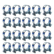 DURAFORCE 20Pieces 19/32" 13mm - 15mm Fuel Injection Hose Clamp / Fuel Clamps New