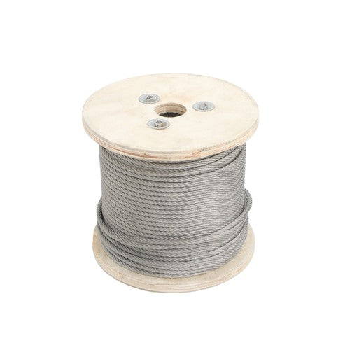 DURAFORCE T304 3/16 Inch Stainless Steel Cable 7x19 Strands 250FT 3700 lbs Steel Wire Rope
