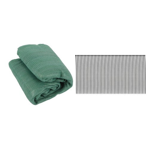 DURAFORCE Dark Green Heavy Duty Garden Privacy Fence 4' x 50' Barrier Net With Zip Ties