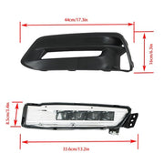DURAFORCE Driver+Passenger Side For Honda Accord 18-19 1.5L 2.0L LED Fog Lamps Assembly