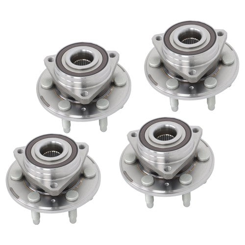 DURAFORCE 4pc Front Rear Wheel Bearing Hub Kit For Cadillac SRX 2010 2011 2012 2013-2016