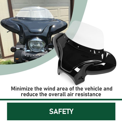 DURAFORCE Universal Front Fairing Batwing Windshield Windscreen For Harley Yamaha Suzuki