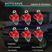 DURAFORCE 0280150931 For 1993-1996 Ford Ranger 4.0L V6 Set of 6 Upgrade Fuel Injectors