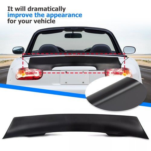 Matte Black Duckbill Style Rear Trunk Lip Wing Spoiler for 90 97 Mazda Miata
