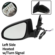 DURAFORCE Mirror Power Heated w/Turn Signal Left Driver Side For Toyota Corolla 2014-2019