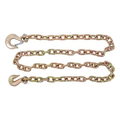 DURAFORCE W/Hooks G70 3/8in × 8FT Trailer&Truck Transport Bundle Chain Steel Gold 6600lbs