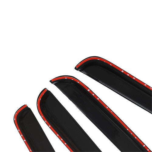 DURAFORCE Window Visors Rain Guards For Ford F250 F350 F450 F550 99-16 Super Duty Crew Cab