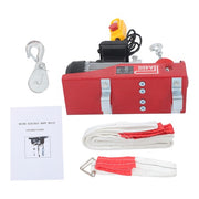 DURAFORCE Mini Electric Hoist PA400 880lbs 14ft/4.2m Wired Remote Control Ring Axle Belt