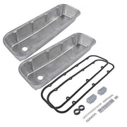 DURAFORCE 3-11/16" Tall Finned Aluminum Valve Covers Fits Chevy Big Block 396 402 427 454