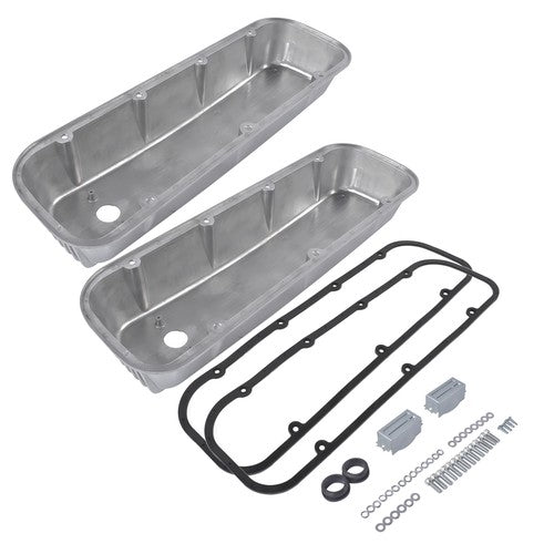 DURAFORCE 3-11/16" Tall Finned Aluminum Valve Covers Fits Chevy Big Block 396 402 427 454