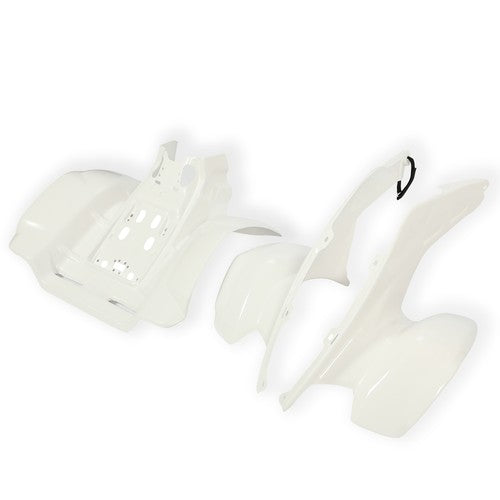 DURAFORCE New For 1986-1989 Honda TRX 250R TRX250R White Front & Rear Fender Plastics Kit