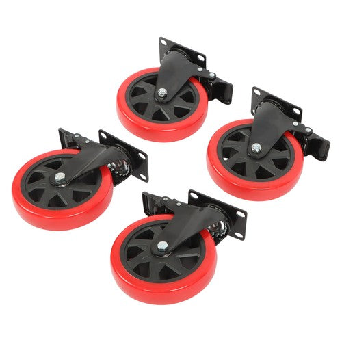 DURAFORCE Caster Wheels, Heavy Duty 6 Inch Casters Set of 4, Locking Swivel Casters Wheels