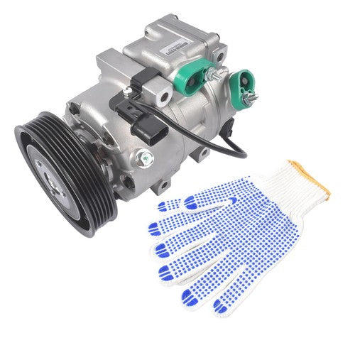 DURAFORCE New A/C Compressor for Hyundai Genesis 3.8 2009-2014 V6 3.8L w/ 6-Groove Pulley