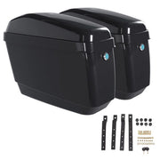DURAFORCE Motorcycle Universal Hard Saddlebag Saddle Bags For Harley Honda Shadow VTX