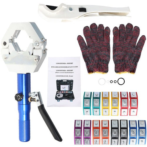 DURAFORCE Hydraulic Crimper A/C Set IG-71500 A/C Hose Crimper Hydraulic A/C Crimping Tool