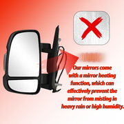 DURAFORCE Door Mirror W/Temperature Sensor LH for 2014-2023 for Ram ProMaster 1500 2500
