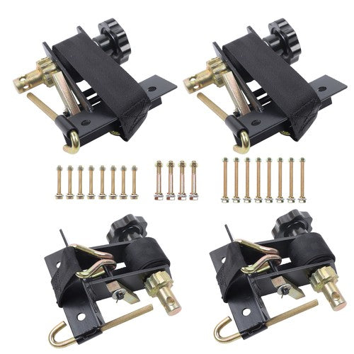 DURAFORCE Ladder Rack Ratchet Tie Downs*4 Steel Black 500lbs 1.5in*7.5ft 1.4in Square Tube