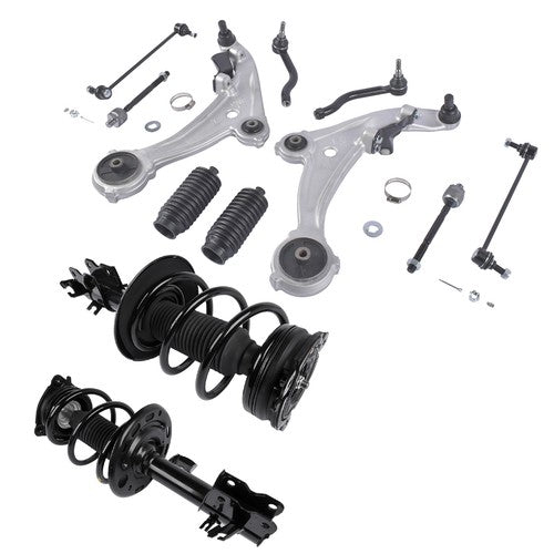DURAFORCE 12x Front Struts w/ Spring Lower Control Arms Tierod For Nissan Altima 2007-2012