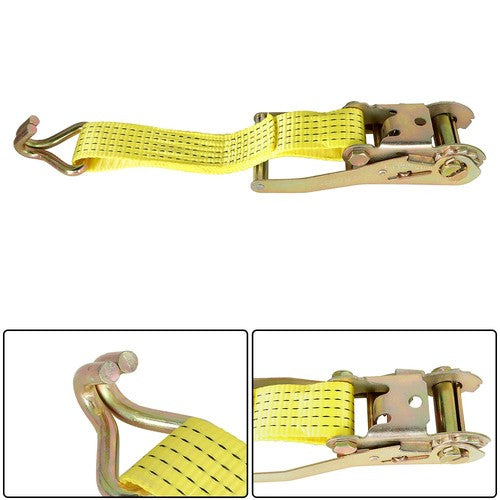 DURAFORCE 2 In x 15 Ft Ratchet Straps With J Hook 5000 Lbs Heavy Duty Tie Downs 8 Pack