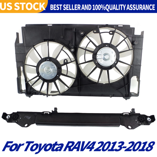 DURAFORCE NEW Radiator Cooling Fan Assembly with Shroud for Toyota RAV4 2013-2019 L4 2.5L