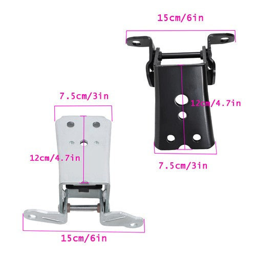 DURAFORCE Suit For Ford&Mercury 78-97 Front Door Hinge Upper Lower Left & Right Side 4PCS