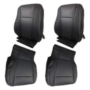 DURAFORCE Black For Ford F150 2015-2017 Driver&Passenger Bottom And Top Seat Cover Leather