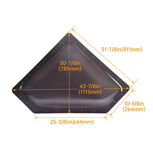 Tinted RV Skylight Cover for Travel Trailer RV Camper Truck Number 12112