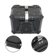 DURAFORCE 55L Motorcycle Top Case Tail Box Waterproof Luggage Scooter Trunk Storage Black