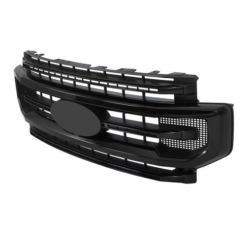 DURAFORCE Front Bumper Grille Plastic Gloss Black For Ford F250 F350 2020-2022 Super Duty