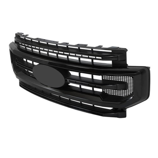 DURAFORCE Front Bumper Grille Plastic Gloss Black For Ford F250 F350 2020-2022 Super Duty