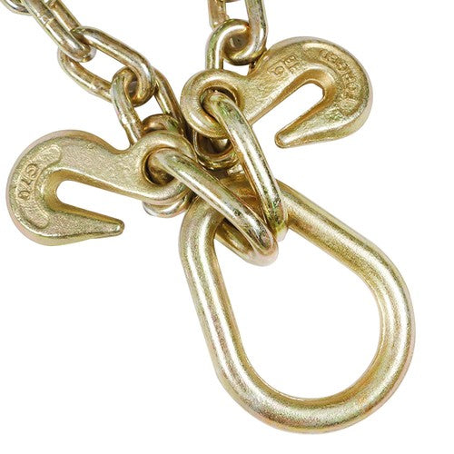 DURAFORCE For G70 5/16" V-Chain Bridle w/ 15" Large J Hooks,J-Hook w/ Grab Hooks 3' US