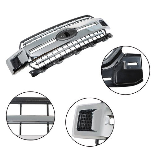 DURAFORCE Fit For Ford F-150 2018-2020 Front Radiator Grille Assembly Chrome Jl3z-8200-ea