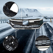DURAFORCE Front Grille Upper Trim & Lower Grille For Honda CRV 2015-2016 Black Plastic