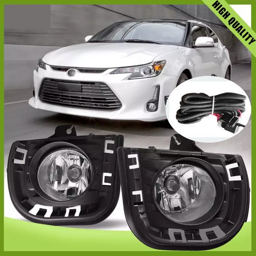 DURAFORCE For 2014 2015 2016 Toyota Scion TC/ZELAS Fog Lights Lamps Pair w/Wiring Switch