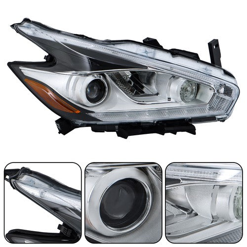 DURAFORCE Headlight Assembly LED Type Passenger Side For Nissan Murano Platinum 2015-2018